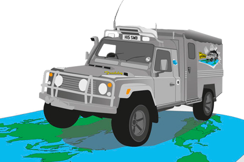 Illustration for Adventure Travel Vehicle